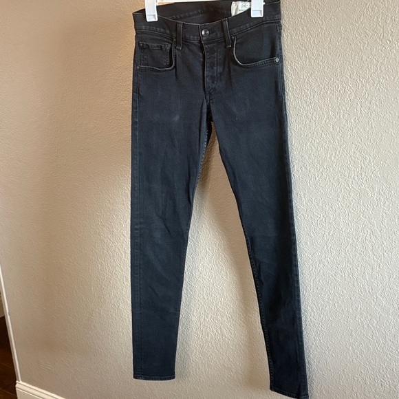 rag & bone Standard Issue Fit 1 Black Denim Skinny Jeans/ Size 31 - Picture 1 of 6